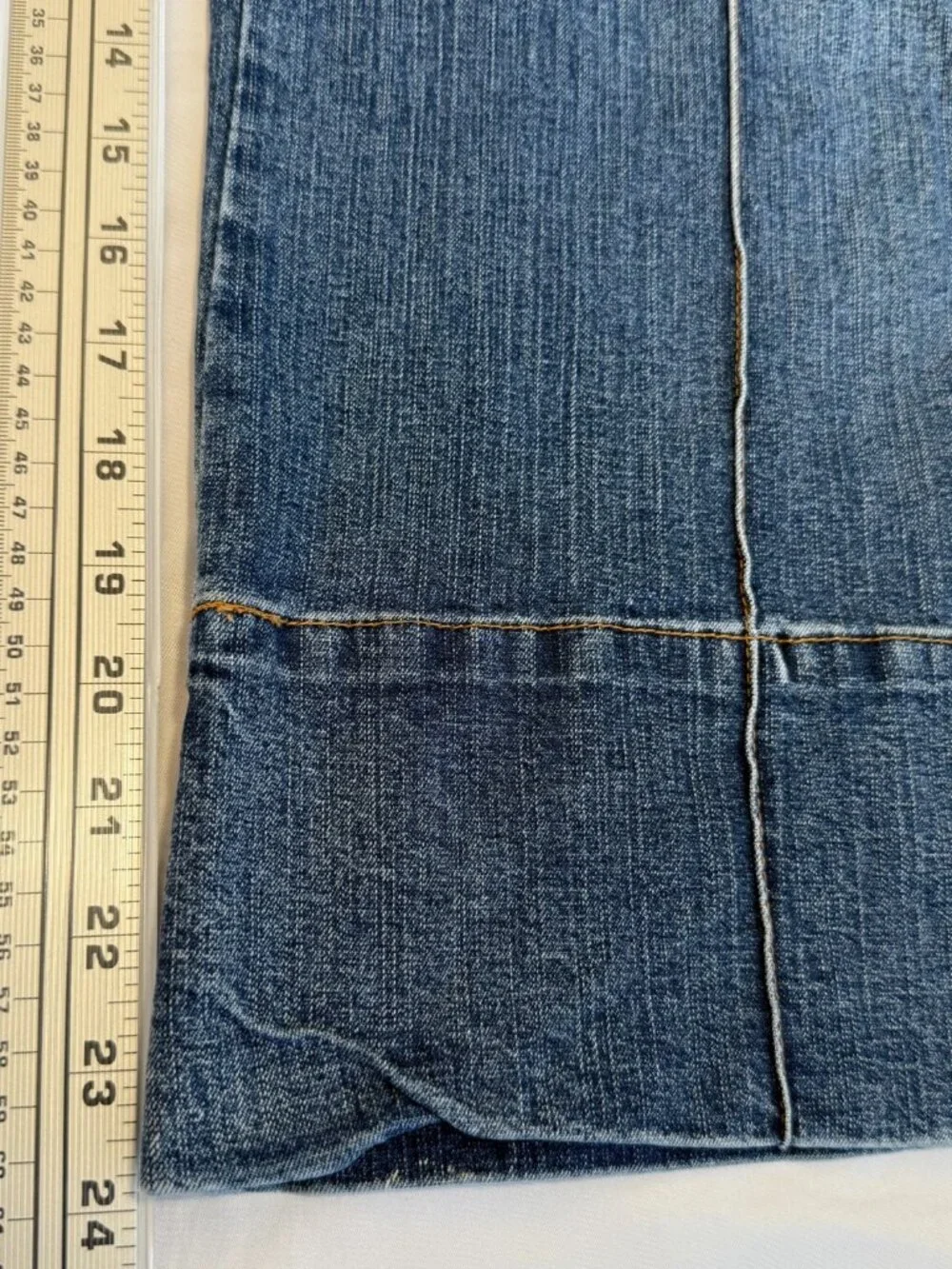a.n.a A NEW APPROACH HIGH RISE CROP WIDE LEG MEDIUM WASH STRETCH JEANS WOMENS 16 - Picture 12 of 16